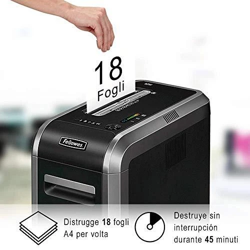 Fellowes 125i - Juostų smulkinimas - 23 cm - 5,8 mm - 53 L - 45 min - 4800 mm/min