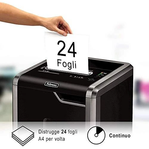 Fellowes 225Ci popieriaus įdėjimo procesas