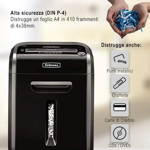 Fellowes Powershred | 79Ci | Juodas | 23 L | Kompaktinių diskų smulkinimas | Kreditinių kortelių smulkinimas | 54 dB | Popieriaus apdorojimo standartas/išvestis 16 lapų per eigą | 100 % atsparus uogienei skersinio pjovimo smulkintuvas | Garantija 24 mėn.