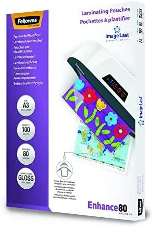 Fellowes LAMINATORIAUS KEŠELĖLIS IMAGELAST/A3 80 100 Vnt. 5306207 BIUDŽIAI