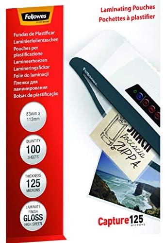 Fellowes Laminavimp vokeliai 83x113 mm, 125 mikronų