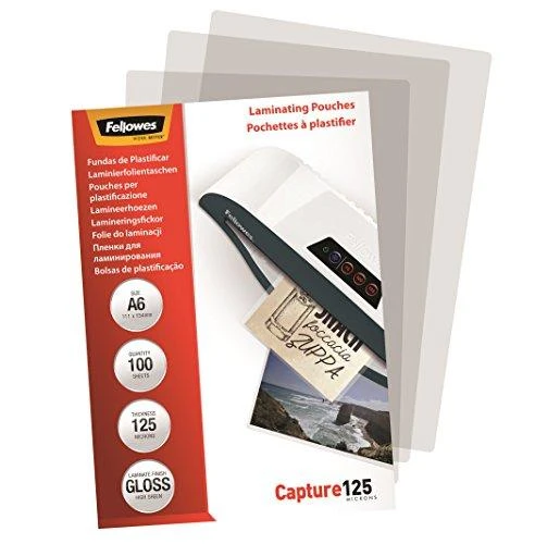 Fellowes Laminavimo popierius A6 Glossy 125micron