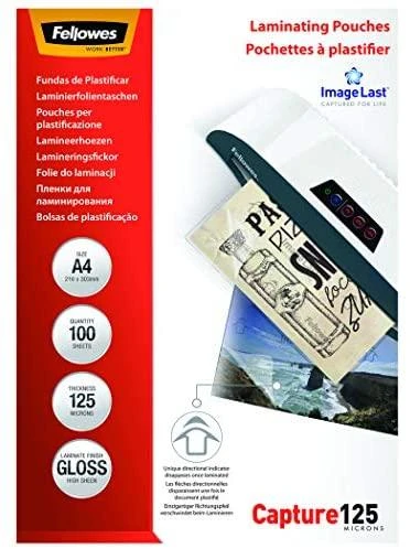 Laminavimo vokeliai Fellowes ImageLast A4 125 Micron, 100 vnt.