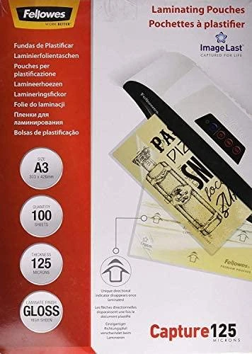 FELLOWES 53075 Laminavimo maišelis 125 303x426 mm - A3 100 vnt.