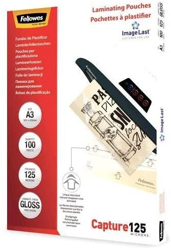FELLOWES 53075 Laminavimo maišelis 125 303x426 mm - A3 100 vnt.