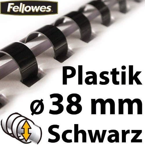 Fellowes įrišimo spiralės 38 mm juodos
