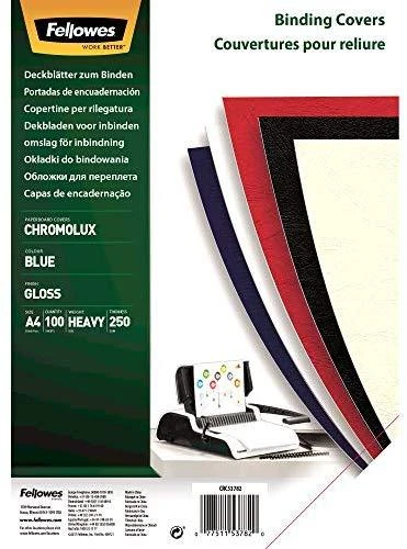 Fellowes Okładki Chromo A4 mėlyna 100 vnt.