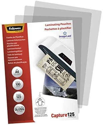 Fellowes SuperQuick A4 125 mikronų 100 vnt.