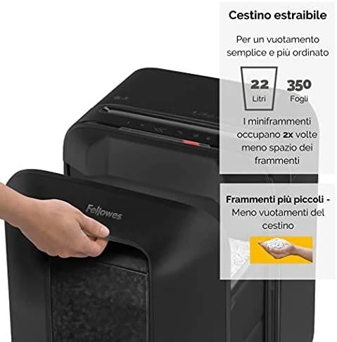 Fellowes Micro-Cut | LX200 | Juodas | Popieriaus smulkinimas | Kreditinių kortelių smulkinimas | Tradicinis