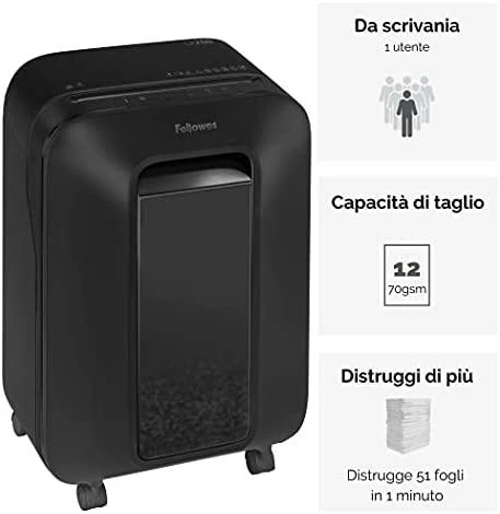 Fellowes Micro-Cut | LX200 | Juodas | Popieriaus smulkinimas | Kreditinių kortelių smulkinimas | Tradicinis