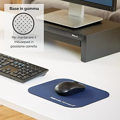 Fellowes Microban pelės kilimėlis, 264 mm x 280 mm x 3 mm, mėlynos spalvos