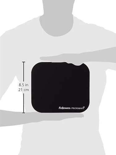 Fellowes Microban pelės kilimėlis, 264 mm x 280 mm x 3 mm, juodos spalvos