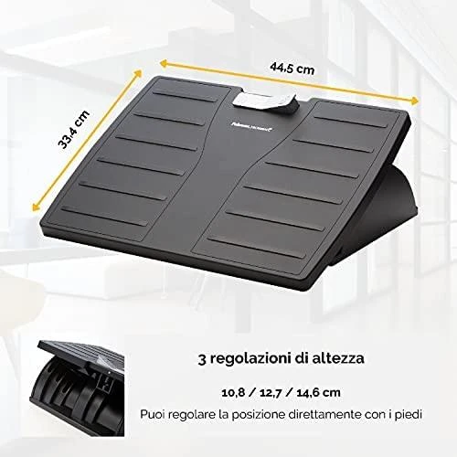 Kojų atrama FELLOWES OFFICE SUITES su antimikrobine MICROBAN apsauga