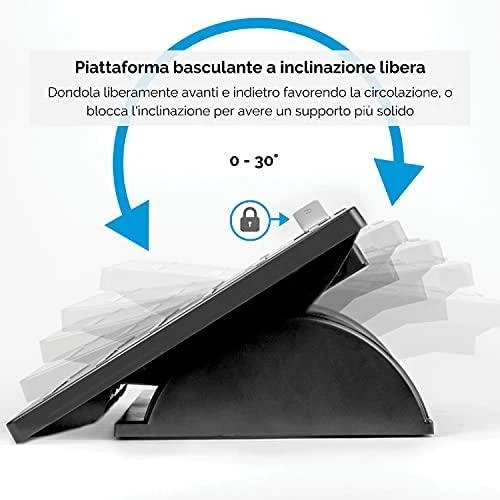 Kojų atrama FELLOWES OFFICE SUITES su antimikrobine MICROBAN apsauga