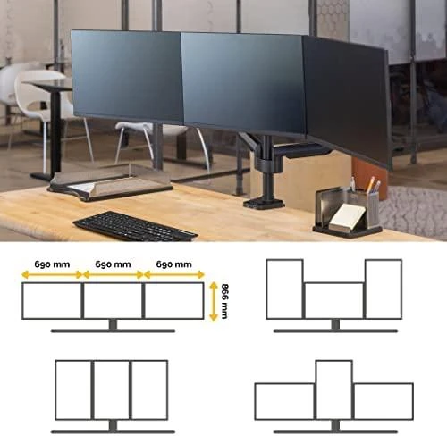 Laikiklis FELLOWES Platinum Series Triple Monitorius Riser