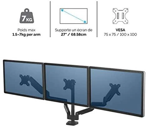 Laikiklis FELLOWES Platinum Series Triple Monitorius Riser