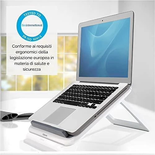 Nešiojamojo kompiuterio stovas FELLOWES I-SPIRE QUICK LIFT, balta/pilka sp.