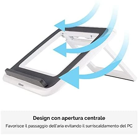 Nešiojamojo kompiuterio stovas FELLOWES I-SPIRE QUICK LIFT, balta/pilka sp.