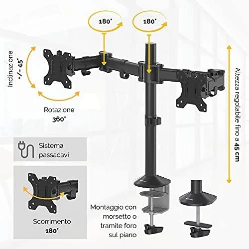 Fellowes ergonominė laikiklis 2 monitoriams, Reflex