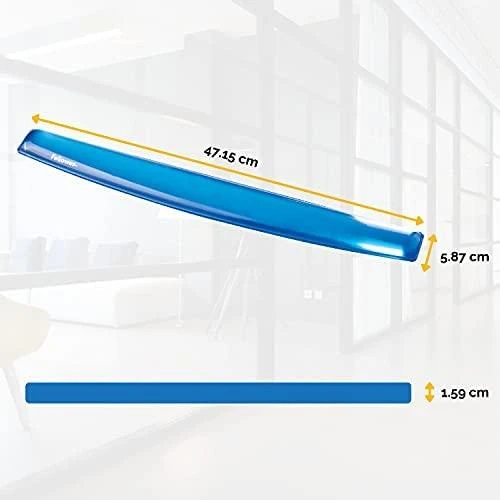 FELLOWES CRYSTAL Klaviatūra riešo atrama Mėlynas
