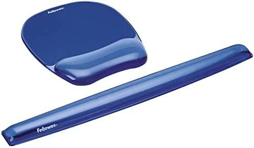 FELLOWES CRYSTAL Mėlynas Pelės kilimėlis w/ riešo atrama