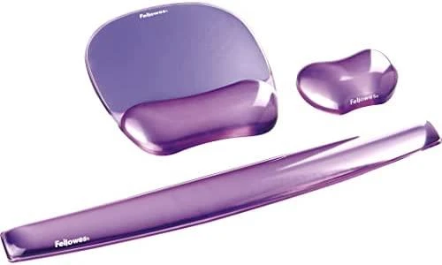 FELLOWES CRYSTAL PURPLE Pelės kilimėlis riešo atrama