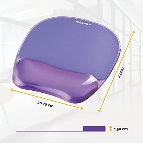 FELLOWES CRYSTAL PURPLE Pelės kilimėlis riešo atrama