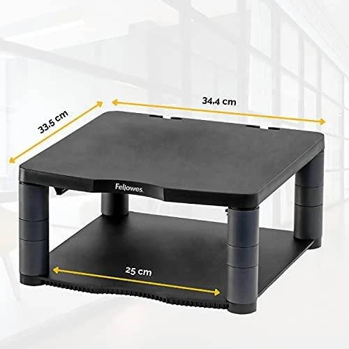 Laikiklis Fellowes Monitoriaus stovas kolegos Premium, Juoda/grafitas