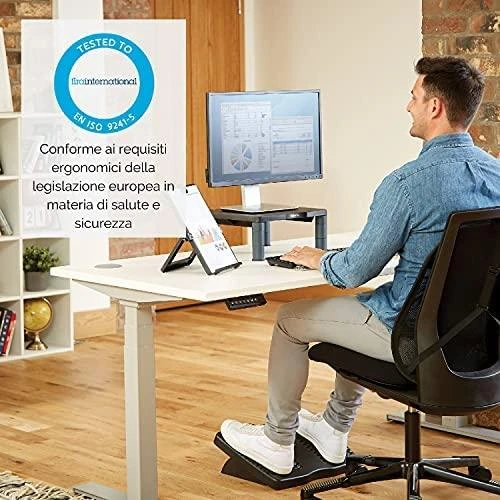 Laikiklis Fellowes Monitoriaus stovas kolegos Premium, Juoda/grafitas