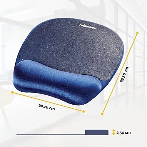 Fellowes | Foam Pelės kilimėlis su riešo atrama | Mouse pad with wrist pillow | 202 x 235 x 25 mm | Sapphire