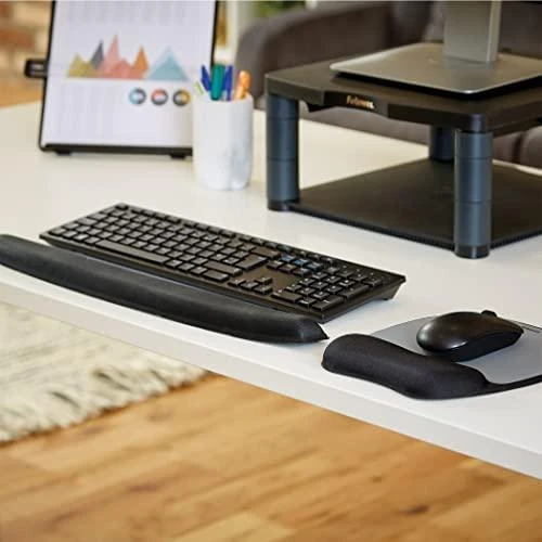 Kilimėlis pelei gelinis su atrama riešui Fellowes Memory Foam, juodas 0407-018