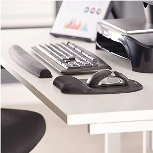 Kilimėlis pelei gelinis su atrama riešui Fellowes Memory Foam, juodas 0407-018
