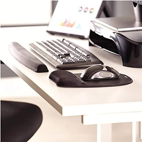 Fellowes | Foam Klaviatūra Pad Memory Foam | Klaviatūra riešo atrama | 490 x 58.7 x 23.9 mm | Juodas