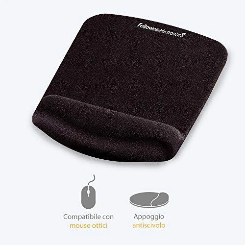 Kilimėlis pelei su riešo atrama FELLOWES PlushTouch™ (9252003), juoda sp.