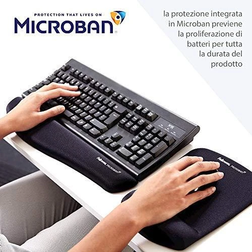 Kilimėlis pelei su riešo atrama FELLOWES PlushTouch™ (9252003), juoda sp.