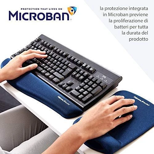 Kilimėlis pelei su riešo atrama FELLOWES PlushTouch™ (9287302), mėlyna sp.