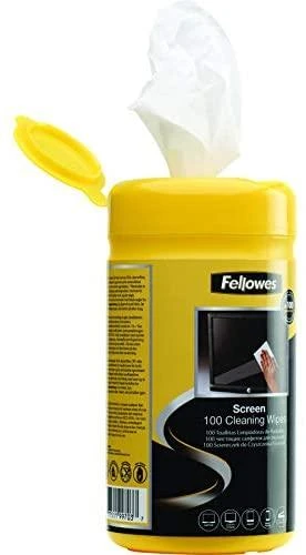 Valiklis Fellowes 100 ekrano valymas – Įrangos valymo drėgnos šluostės – LCD/TFT/Plazma – Daugiaspalvis – 82 mm – 82 mm – 170 mm