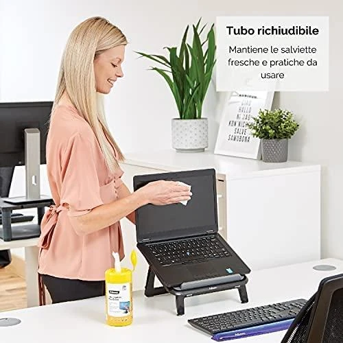 Valiklis Fellowes 100 ekrano valymas – Įrangos valymo drėgnos šluostės – LCD/TFT/Plazma – Daugiaspalvis – 82 mm – 82 mm – 170 mm