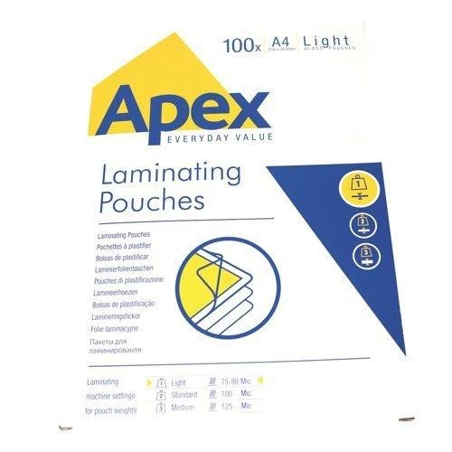 Fellowes APEX - Light A4 laminavimo plėvelės, 100 vnt (6003201)