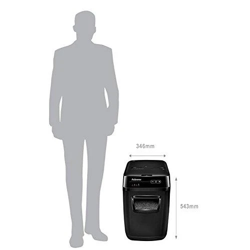 Fellowes kryžminio pjovimo smulkintuvas | AutoMAX 150C | Juodas | Popieriaus smulkintuvas | Kompaktinių diskų smulkintuvas | Kreditinių kortelių smulkintuvas | Automatinis padavimas