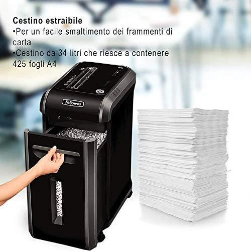 Fellowes Powershred | 99Ci | Juodas | 34 L | Kompaktinių diskų smulkinimas | Kreditinių kortelių smulkinimas | Popieriaus apdorojimo standartas / išvestis 18 lapų per eigą | Skersinis smulkintuvas | Garantija 24 mėn.