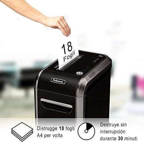 Fellowes Powershred | 99Ci | Juodas | 34 L | Kompaktinių diskų smulkinimas | Kreditinių kortelių smulkinimas | Popieriaus apdorojimo standartas / išvestis 18 lapų per eigą | Skersinis smulkintuvas | Garantija 24 mėn.