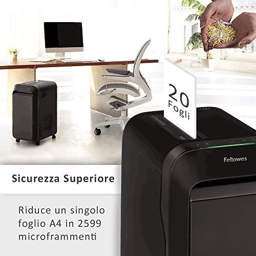Fellowes MicroShred | LX221 | Juodas | Popieriaus smulkinimas | Kreditinių kortelių smulkinimas | Tradicinis