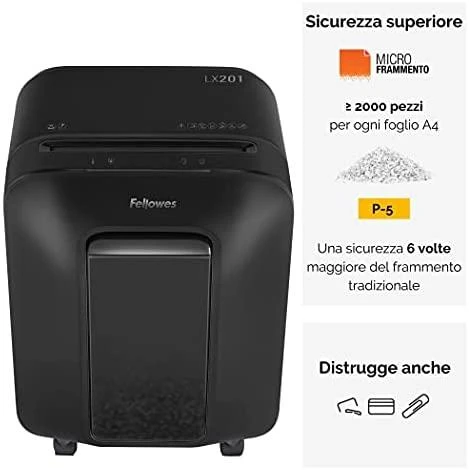 Fellowes Powershred popieriaus naikiklis LX201 juodas