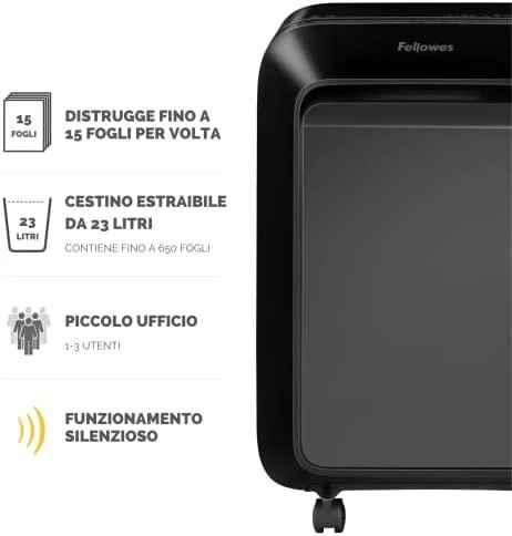 Fellowes MicroShred | LX211 | Juodas | Popieriaus smulkinimas | Kreditinių kortelių smulkinimas | Tradicinis