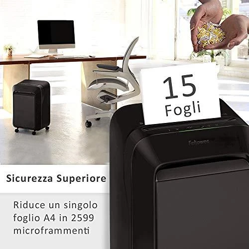 Fellowes MicroShred | LX211 | Juodas | Popieriaus smulkinimas | Kreditinių kortelių smulkinimas | Tradicinis