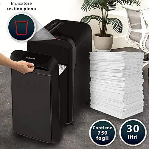 Fellowes MicroShred | LX221 | Juodas | Popieriaus smulkinimas | Kreditinių kortelių smulkinimas | Tradicinis