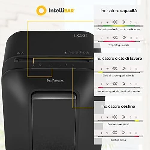 Fellowes Powershred popieriaus naikiklis LX201 juodas