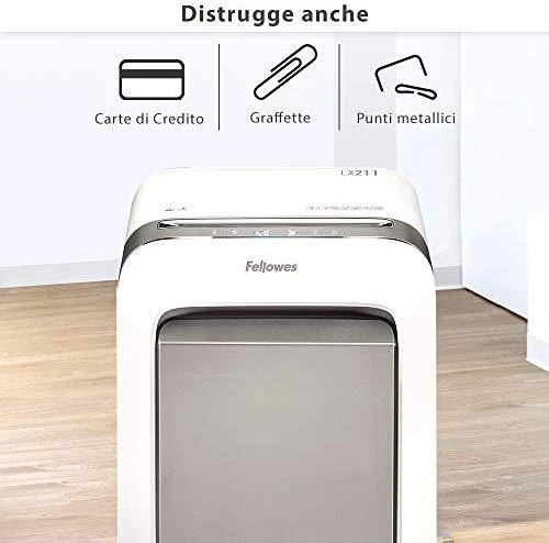 Fellowes MicroShred LX211 Popieriaus smulkinimas, Kreditinių kortelių smulkinimas, Tradicinis