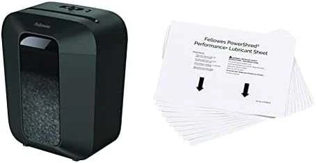 Fellowes Powershred | LX41 | Juodas | 17 L | Kreditinių kortelių smulkinimas | Popieriaus apdorojimo standartas / išvestis 8 lapai per eigą | Mini-Cut smulkintuvas | Garantija 24 mėn.
